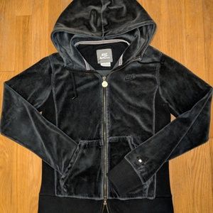 Nike Velour Velvet Long Sleeve Zip Track M